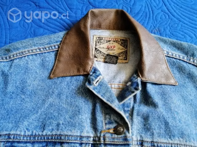 Chaqueta mezclilla con cuero - Imagen 2