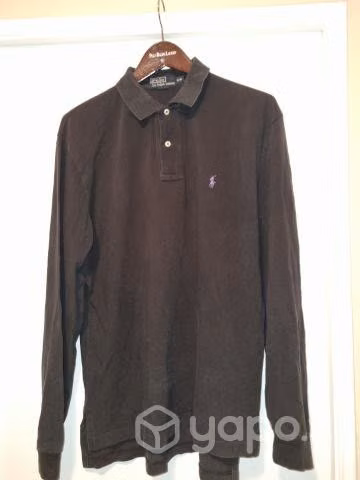 Polera Polo Manga larga negra