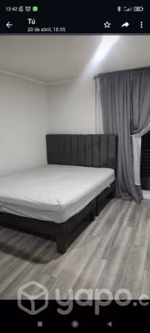 Respaldo de cama 2 plazas con bases separadas