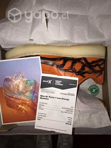 Nike Air Force 1 Low Skeleton (orange 2020) - Imagen 6