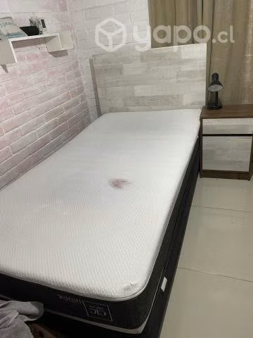 CAMA EUROPEA CON VELADOR 1.5 plaza