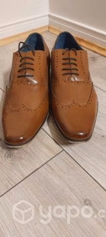 Zapatos river island brown con cordones