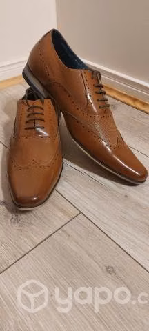 Zapatos river island brown con cordones