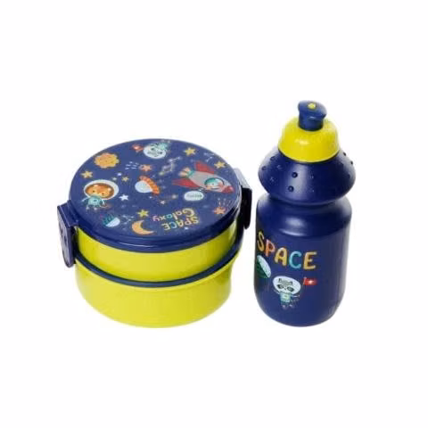 Set Verde Infantil De Colación 2 en 1 + Botella GD