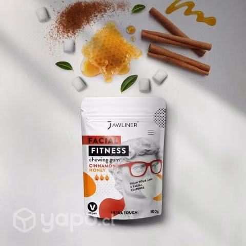 Chicle Extra Duro Facial Fitness - Canela/Miel - Imagen 2