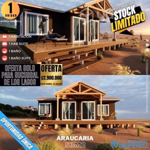 Casa modelo araucaria 53 mt2 Prefabricada