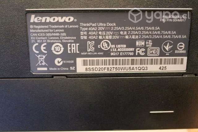 ThinkPad Ultradock Type 40A2 más Cargador original