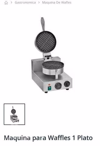 Máquina para hacer WAFFLES de 1 plato