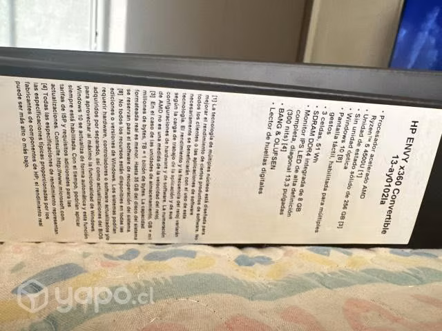 Laptop hp convertible touch