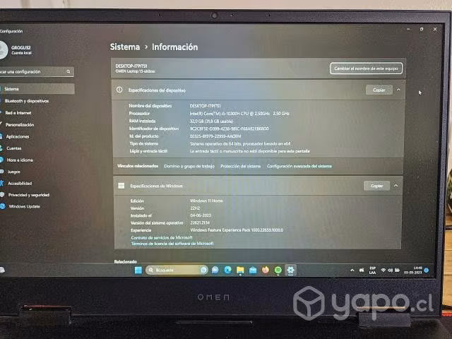 Notebook hp omen 15
