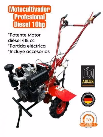Motocultivador Profesional Diésel 10 HP
