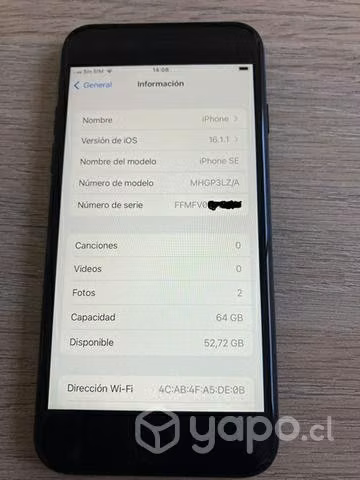 IPhone SE (2da generación) sin cargador - Imagen 4