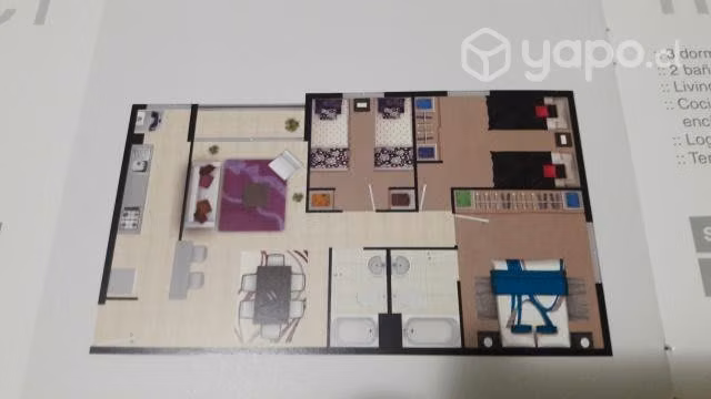 Departamento La serena 3D/2B