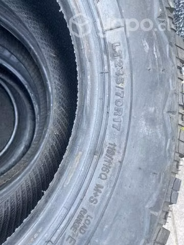 4 Neumaticos 245/70/17 MT seminuevos pantaneros