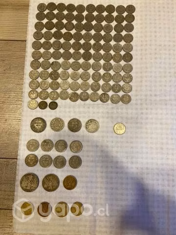 Coleccion de monedas antiguas chilenas
