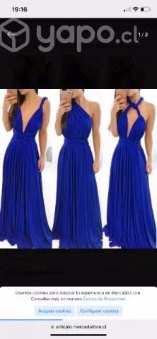 Vestido multiformas azul