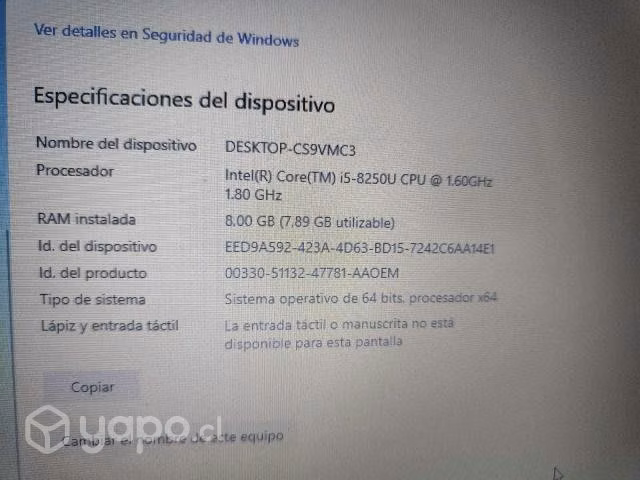 Notebook ProBook 430 G5 Intel(R) Core(TM) i5-8250U - Imagen 6