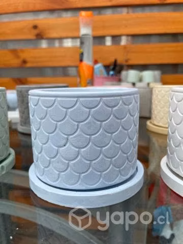 Maceteros colores incluye base