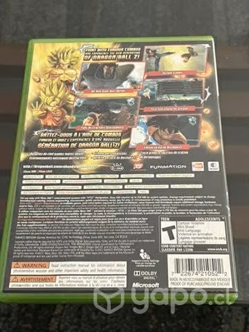 Juego dragón ball Xbox 360