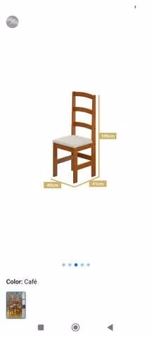 Comedor 4 sillas café/beige