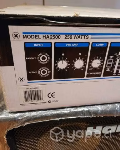 Ampli bajo 250w mas gabinete (750)