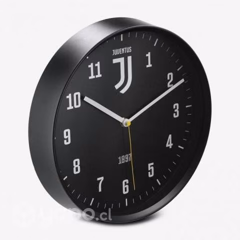 Juventus Reloj Pared Hermoso Negro C/ Logo y 1897