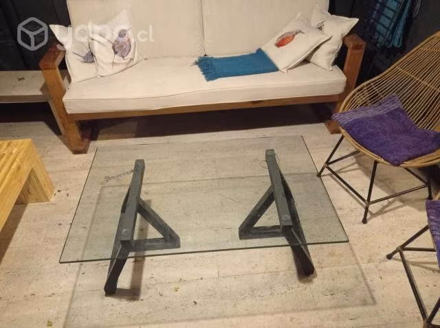 Mesa de centro de vidrio
