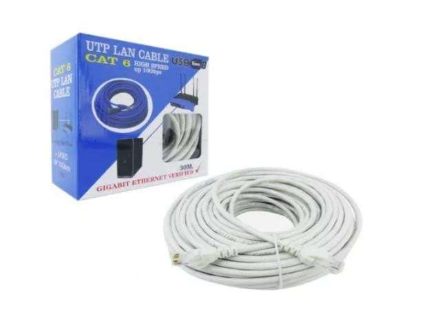 Cable De Red Ethertnet 30 Metros Cat 6 - Imagen 3