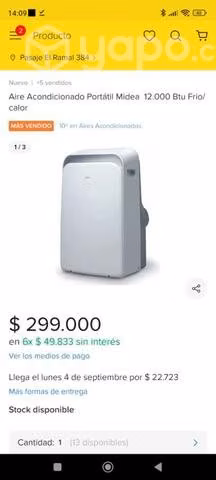 Aire acondicionado precio referencia