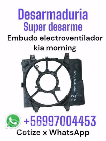 Embudo electroventilador Kia morning
