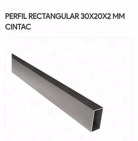 16 tiras de perfil cuadrado