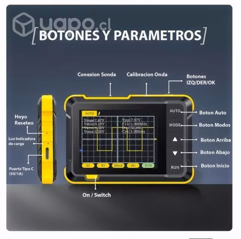 Osciloscopio Portatil Fnirsi Mini Dso152 2.5MSa/s