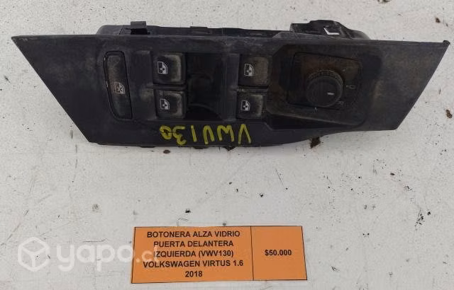Botonera AlzaVidrio Pta del der VW Virtus 1.6 2018