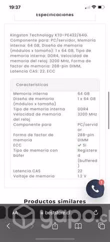 Ram Kingston 64gb