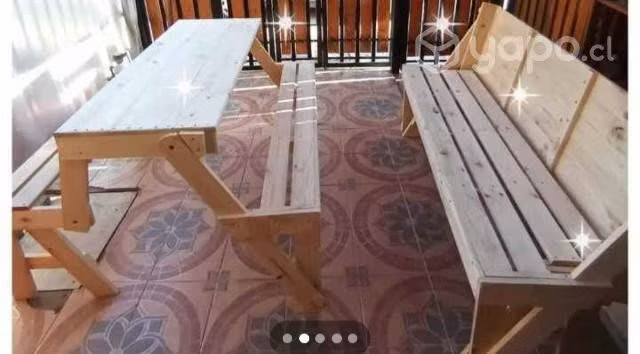 Mesa plegable madera pino