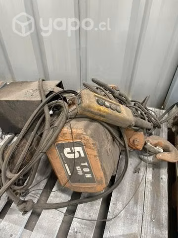 Tecle Eléctrico 5 TON CADENA 8 Mts