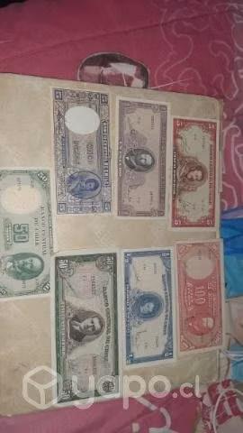 Lote de billetes antiguos