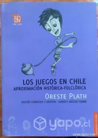 Libro , " los juegos en chile "