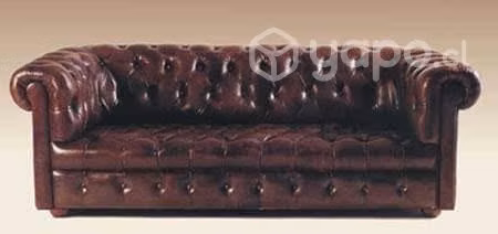 Sofás Chesterfield Capitone de cuero natural