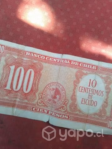 Billete antiguo de 100 pesos 1972