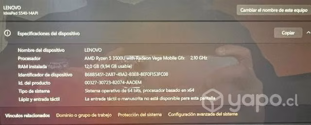 Lenovo ideapad s540 12 gb ram ryzen 5 - Imagen 6