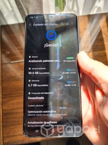 S21 ultra 5g usado buen estado detalle