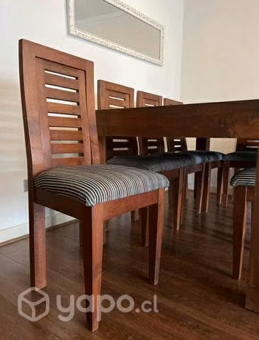 Comedor Raulí y piedra 8 personas
