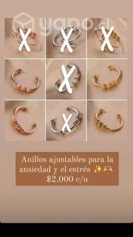 Anillos para la ansiedad y el estres ajustables