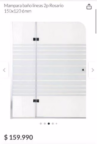 Mampara baño lineas 2p Rosario 150x120 6mm