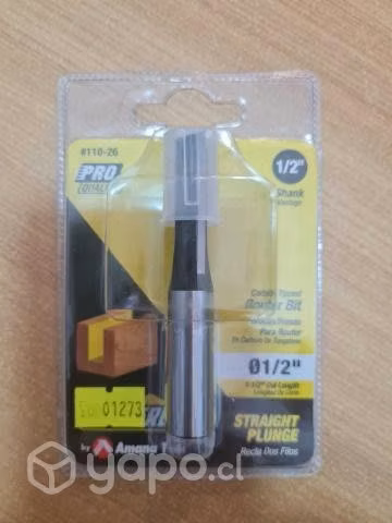Fresa recta 1/2 eje 1/2 2 filos timberlin