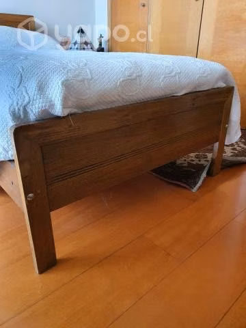 Cama 1 plaza con velador y colchón