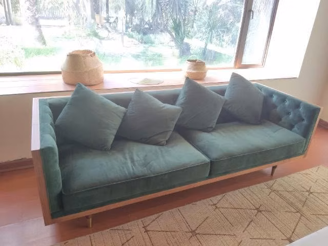Sofá verde esmeralda perfecto estado