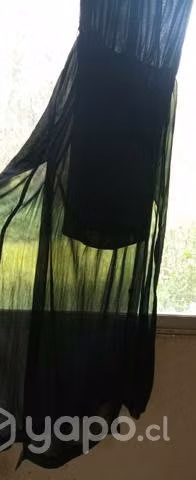 Vestido de fiesta Zara talla S negro transparencia