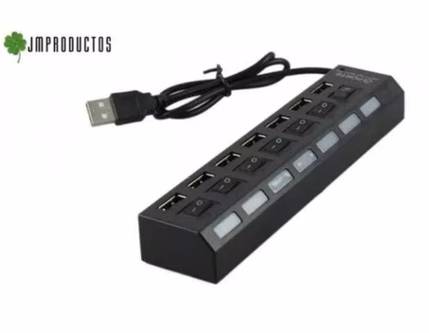 Hub Usb 2.0 Hi-speed 7 Puertos Con Interruptor On - Imagen 3